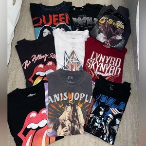 NINE band t-shirts